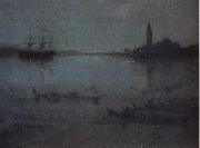 James Abbott McNeil Whistler Nocturne in Blue and Silver:The Lagoon Venice oil painting